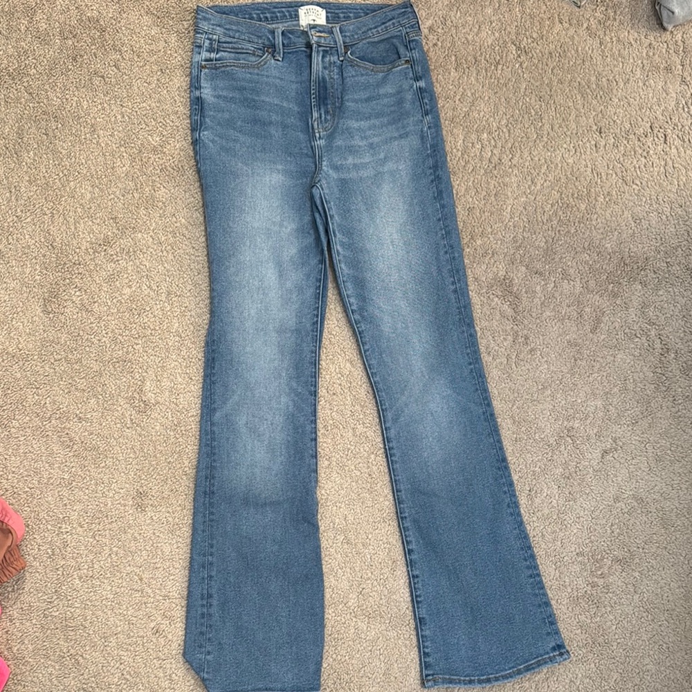 Classic Blue Flare Wide Leg Jeans